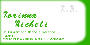 korinna micheli business card